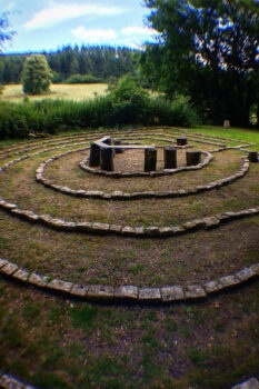 Stone circle in the grounds at Dunfield House